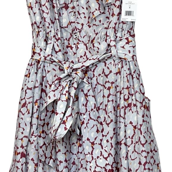 Joie Blue Floral Print Nell Silk Blend Ruffle Jumpsuit | Size 4 - Picture 6 of 11